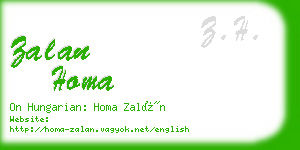 zalan homa business card